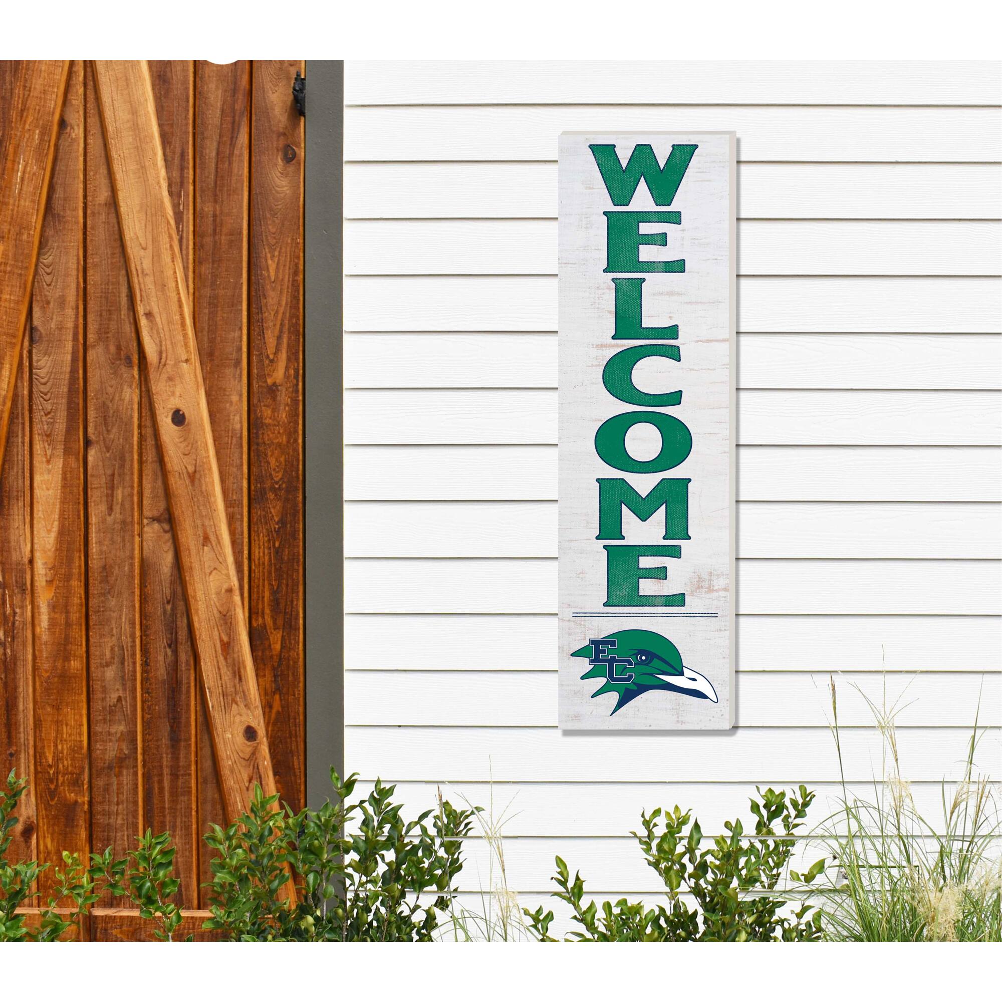Alt View 1. Jardine - Endicott College 10'' x 35'' Indoor/Outdoor Welcome Sign - White.