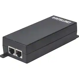 Intellinet - Gigabit High-Power PoE+ Injector - 120 V AC, 230 V AC Input - 48 V DC Output - 1 x 100/1000Base-T Input - Black