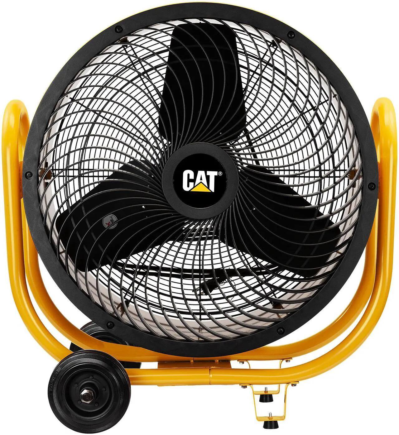Alt View 1. Caterpillar - Caterpillar CF-HVD-24AC-YW 24" High-Velocity Industrial Fan - 6500 CFM, 3-Speed, 360° Tilt (Yellow, 3-in-1).
