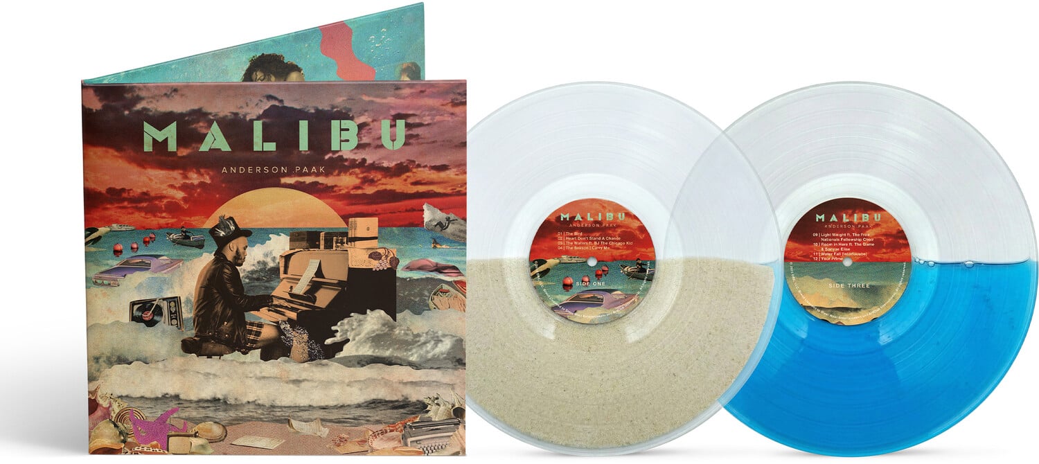 Anderson Paak - Malibu (10 Year Anniversary) - Water & Sand Filled   - VINYL LP price history on PriceWatchPro