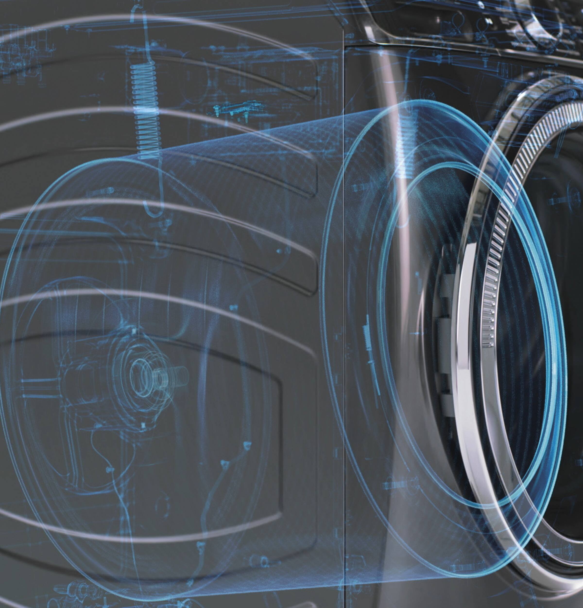 Alt View 16. GE - 4.6 Cu. Ft. High-Efficiency Stackable Smart Front Load Washer with Microban Antimicrobial Technology - White.