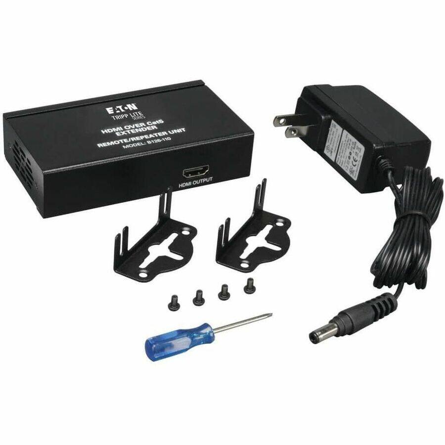 E-TON  
TRIPP LITE  
HDMI OVER CAT5 EXTENDER UNIT  
REMOTE/REPEATER  
MODEL: 8128-110  
HDMI OUTPUT