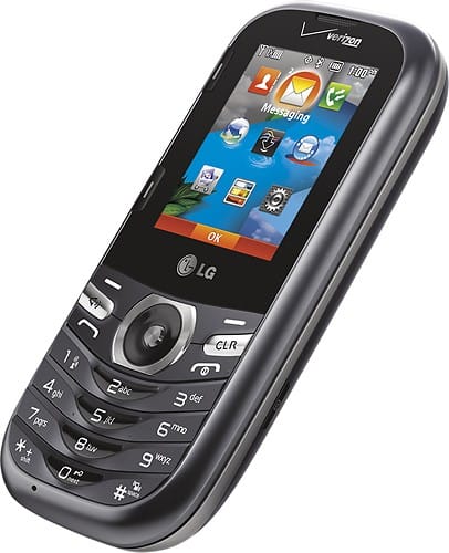 Left Standard. LG - Cosmos 3 Cell Phone - Black (Verizon Wireless).