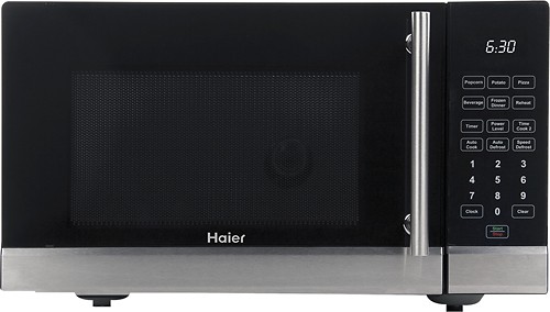  Haier - 0.9 Cu. Ft. Compact Microwave - Black