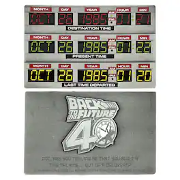 Fanattik - Back To The Future 40th Anniversary Time Circuits Limited Edition Metal Ingot - Gray