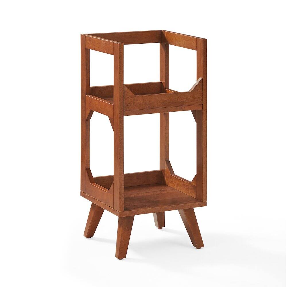 Alt View 7. Crosley Furniture - Asheville Small Vinyl Record Storage Stand - Walnut.