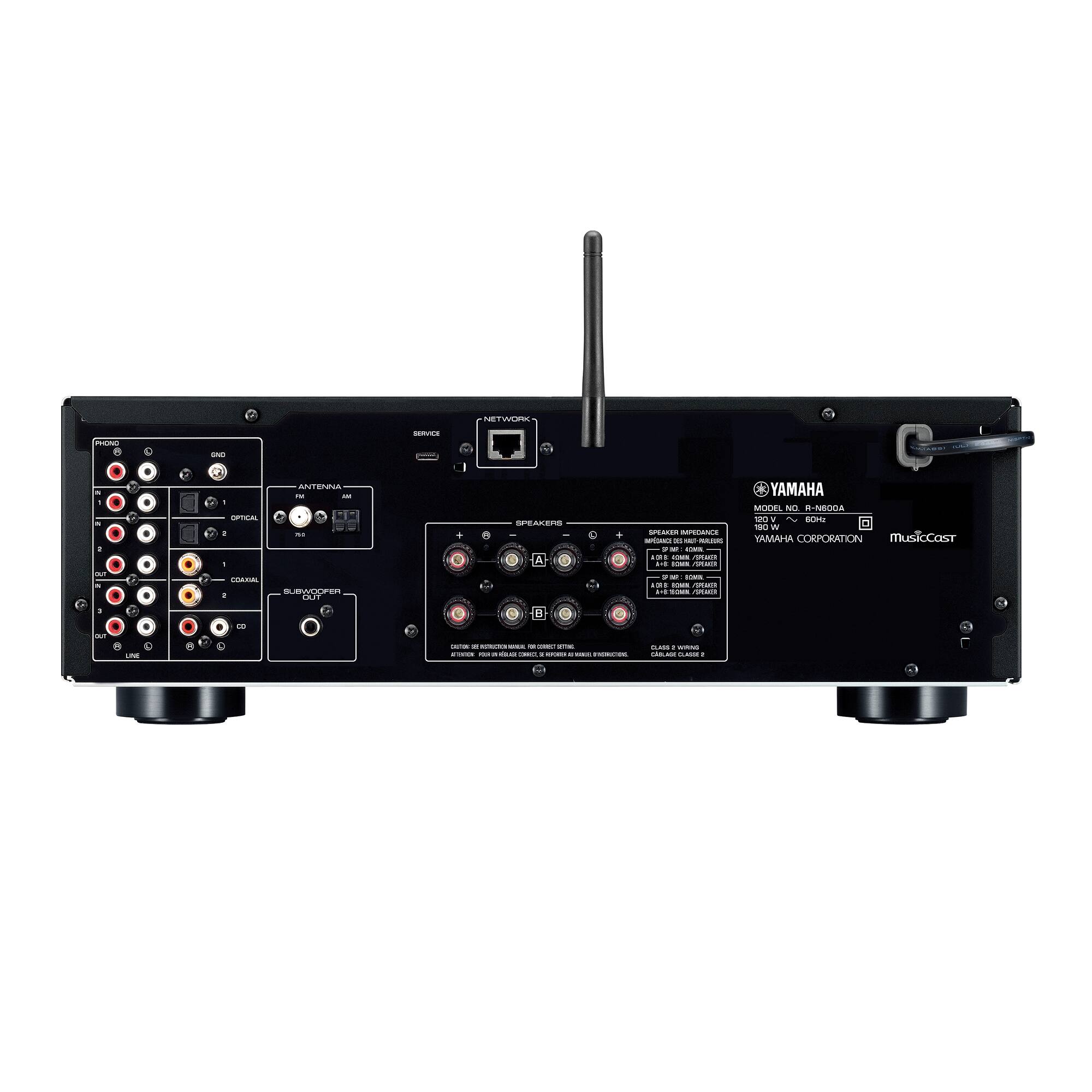 Alt View 12. Yamaha - R-N600ASL Bluetooth 120-Watt 2.0-Channel Network Stereo Receiver with Remote - Silver.