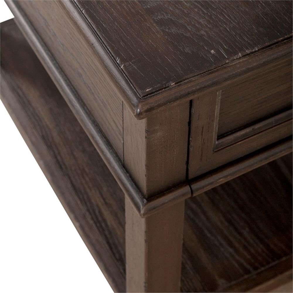 Alt View 5. Liberty Furniture Industries - Mill Creek Drawer End Table in Peppercorn - Brown.