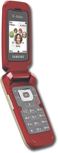 Best Buy: T-Mobile Samsung Quantum T229 Cell Phone Active Red T229