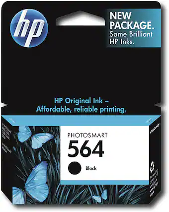Front. HP - 564 Standard Capacity Ink Cartridge - Black.