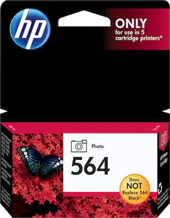 Front. HP - 564 Standard Capacity Ink Cartridge - Photo Black.