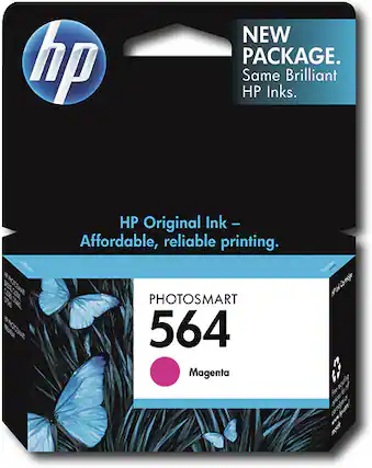 Front. HP - 564 Ink Cartridge - Magenta.