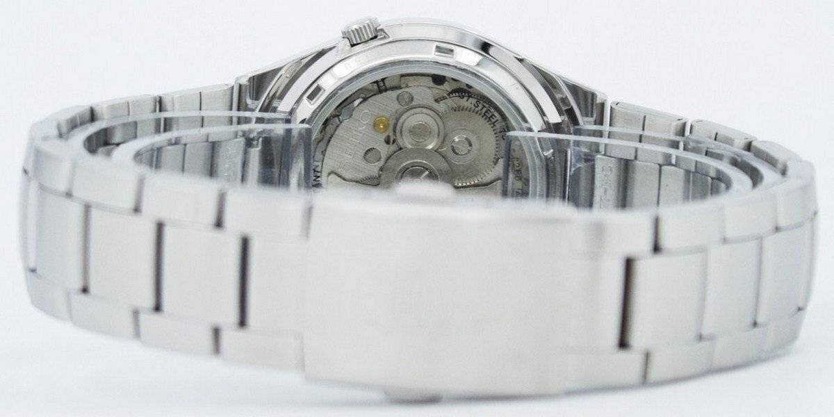 Back. Seiko - Automatic SNK617 SNK617K1 SNK617K Men's Watch - Silver and black.