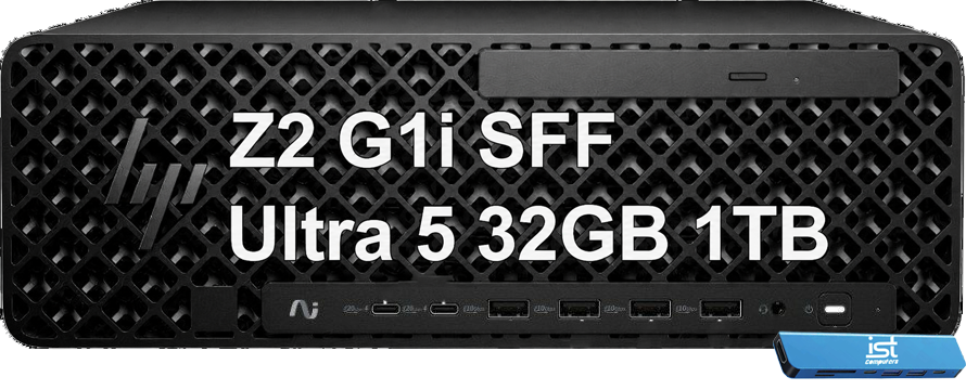 HP - Upgraded - Z2 G1i SFF Workstation Desktop - AI PC - Intel Core Ultra 5 235 2025 - 32GB Memory - 1TB SSD - Windows 11 Pro - Black