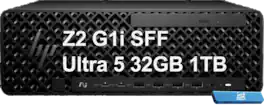 HP - Upgraded - Z2 G1i SFF Workstation Desktop - AI PC - Intel Core Ultra 5 235 2025 - 32GB Memory - 1TB SSD - Windows 11 Pro - Black