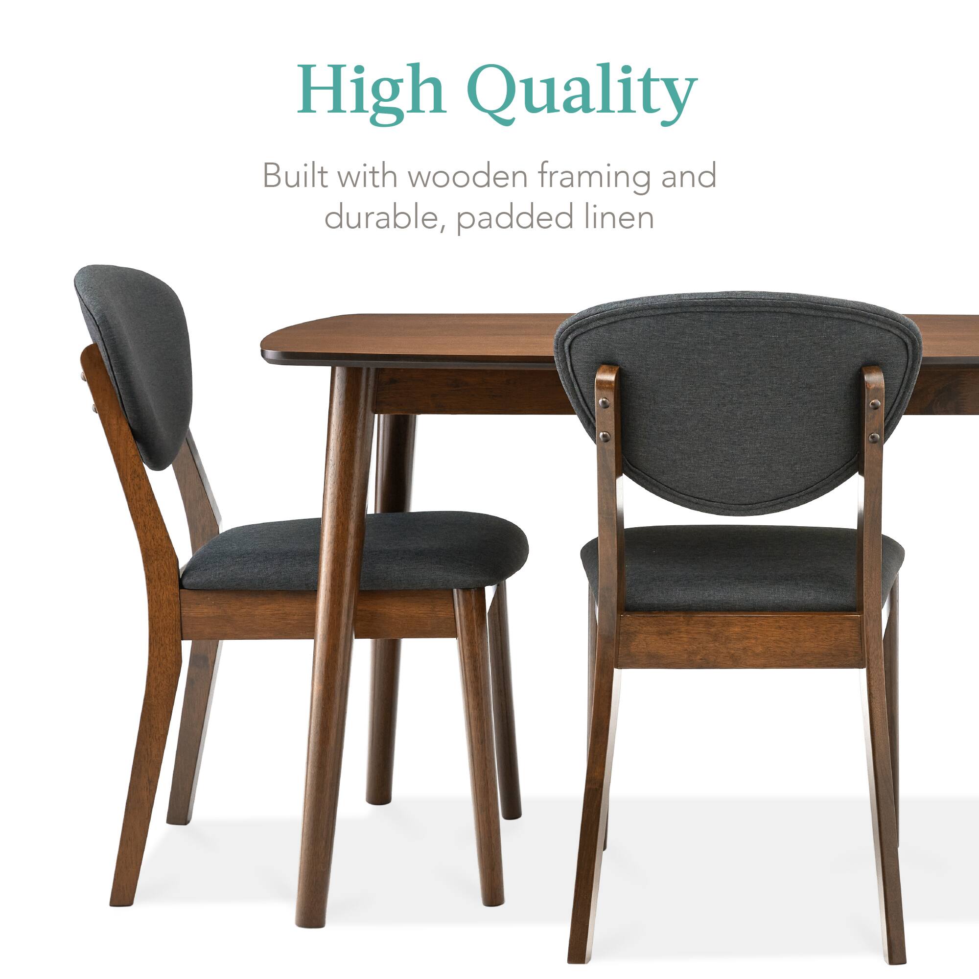 High Quality

Built with wooden framing and durable, padded linen