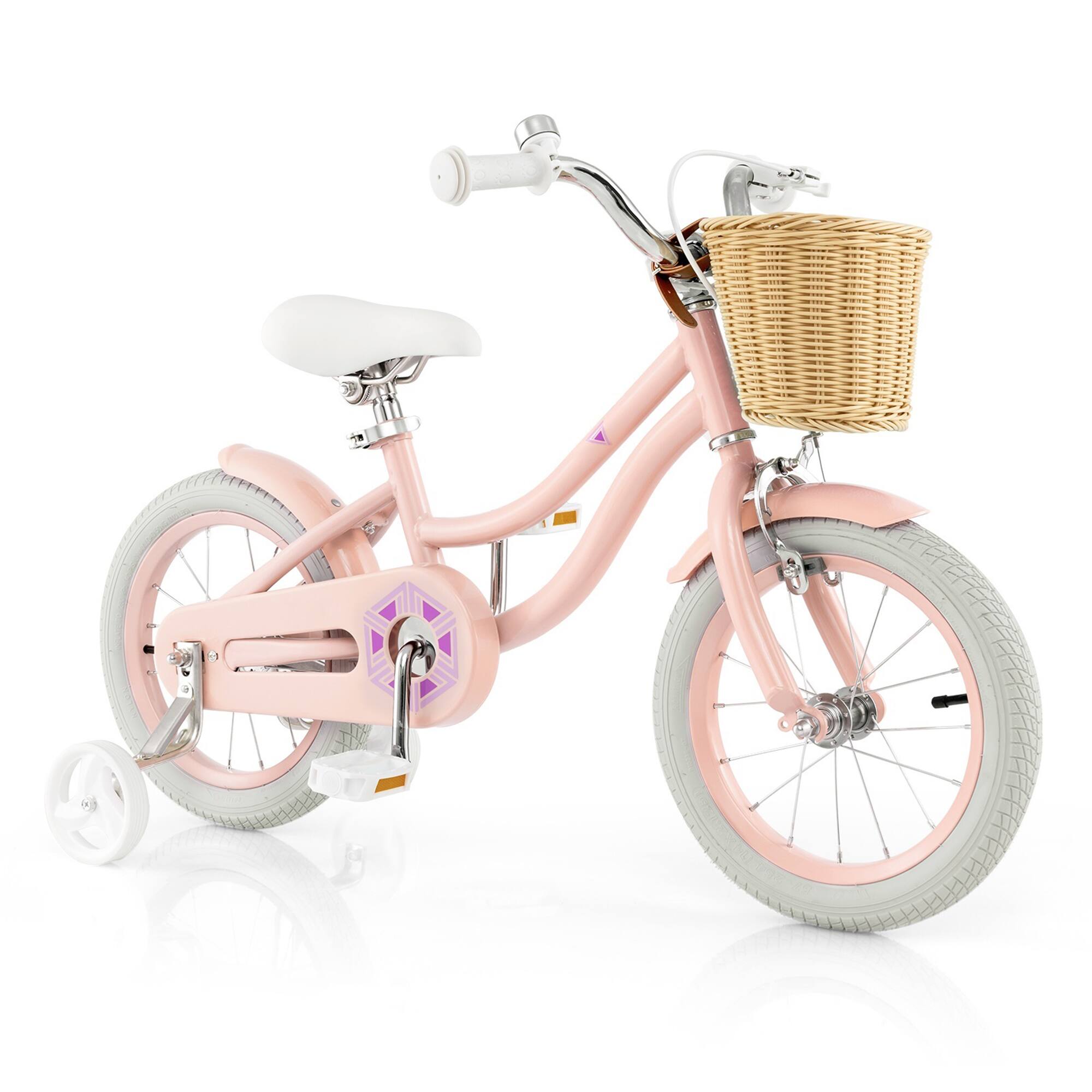 Alt View 9. Gymax - Gymax 14'' Retro Style Kids Bike Bicycle w/ Height Adjustable Handlebar & Seat Pink - Pink.