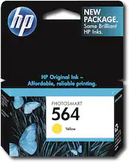 Front. HP - 564 Standard Capacity Ink Cartridge - Yellow.