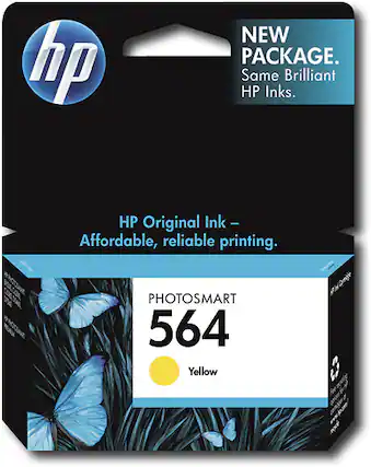 Front. HP - 564 Standard Capacity Ink Cartridge - Yellow.