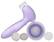 Angle. Spa Sonic - Skin Care System Face and Body Polisher 7-Piece Professional Kit - Lavender.