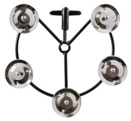 Tycoon Percussion - Hi-Hat Tambourine with Steel Jingles, Lightweight Compact Design, Durable All-Steel Frame