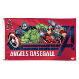 WinCraft - Los Angeles Angels 3' x 5' Single-Sided Deluxe Avengers Flag - Multicolor