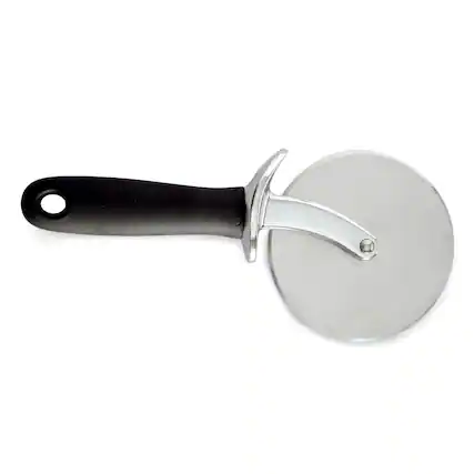 Front. Norpro - Large 4.25-Inch Professional Grip EZ Pizza Wheel - Silver.