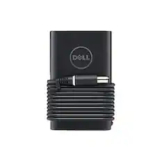 Front. Dell - Slim Power Adapter - 65 Watt - 65 W Output Power - 120 V AC, 230 V AC Input Voltage - 19.5 V DC Output Voltage - 3.34 A - Possibly Black.