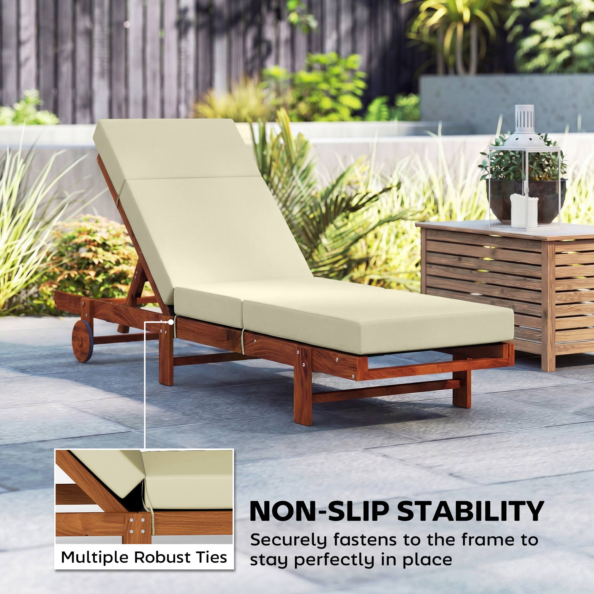 NON-SLIP STABILITY  
Securely fastens to the frame to stay perfectly in place  
Multiple Robust Ties