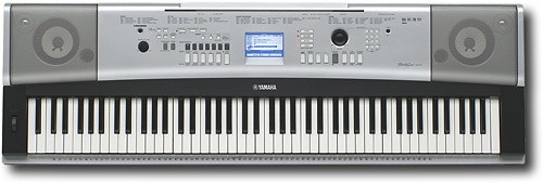  Yamaha - DGX530 Portable Keyboard with 88 Touch-Sensitive Box-Style Keys - Silver