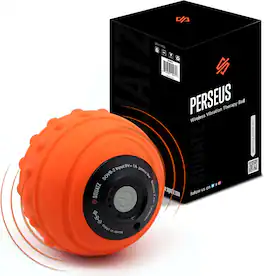 Pyle - SQUATZ Wireless Vibrating Massage Ball - 3 Vibration Intensity Levels, 2 to 5 Hours Battery Life Power - Orange