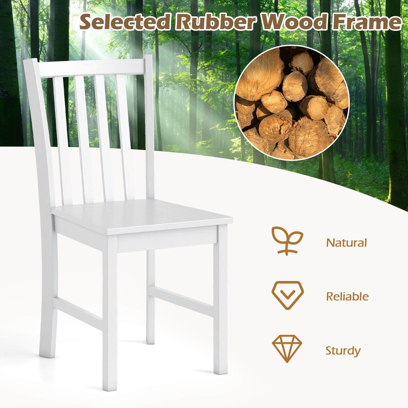 Selected Rubber Wood Frame

Natural  
Reliable  
Sturdy