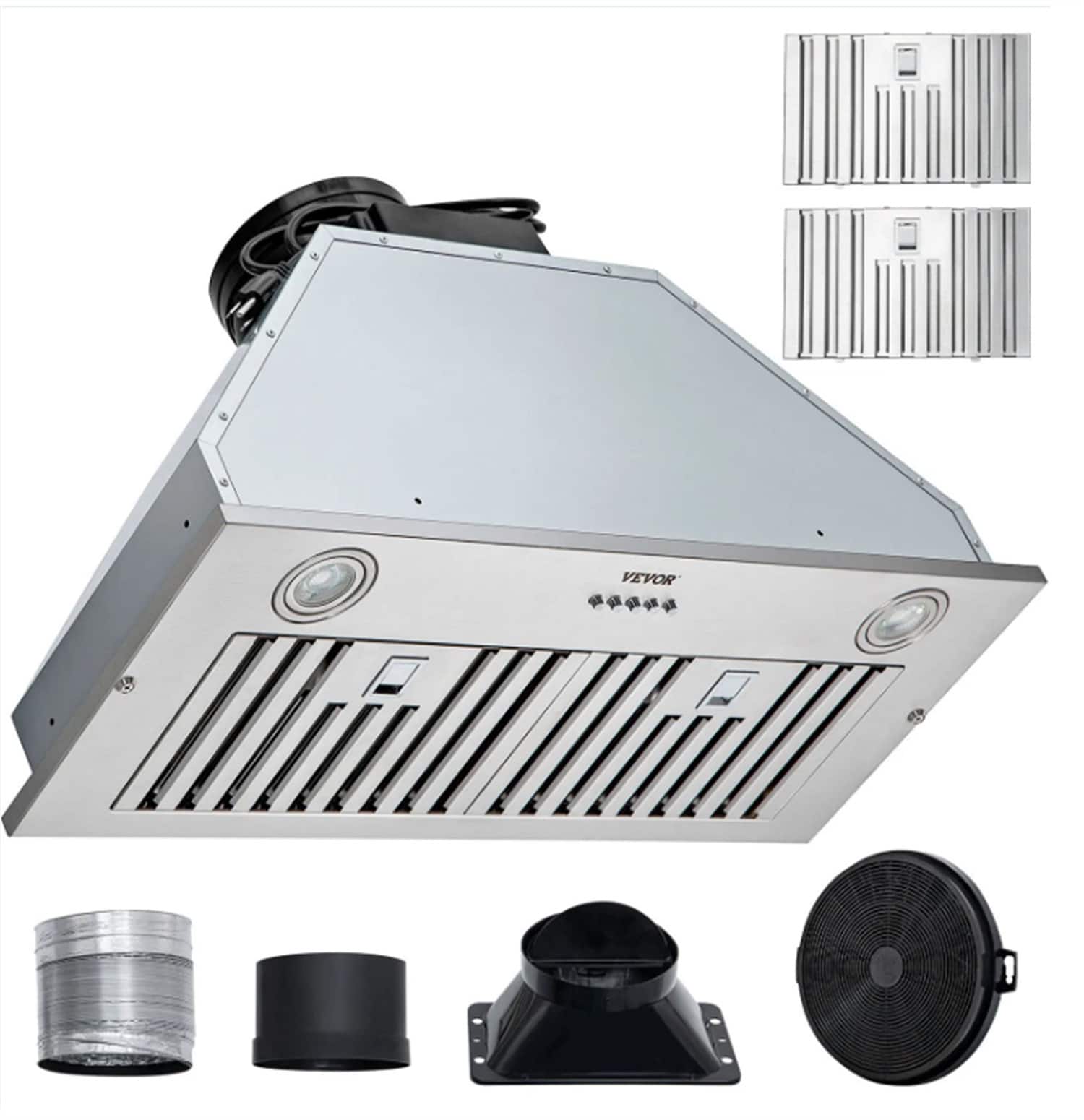 Lycvki - 30 inches - Convertible - Range Hood Insert - Stainless Steel