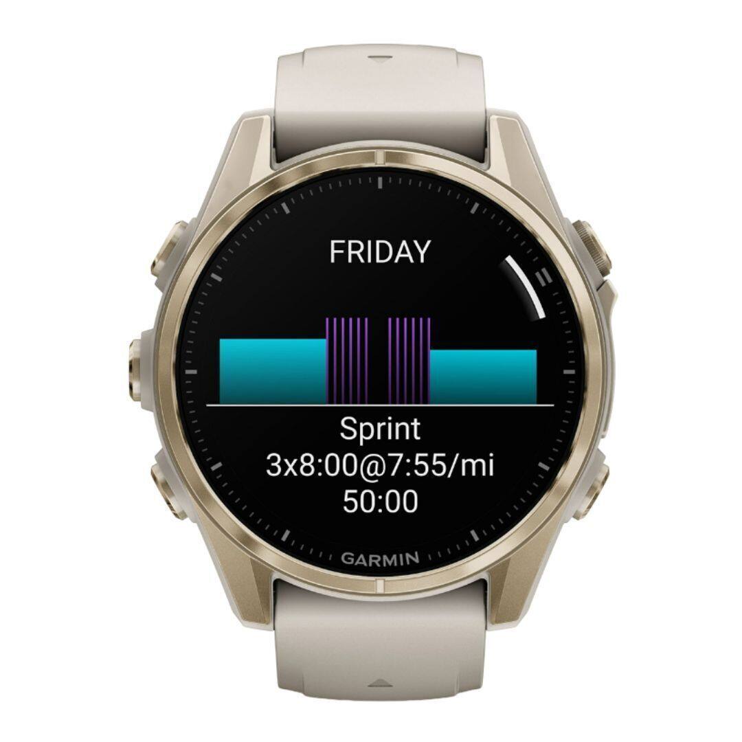 Garmin Fenix 8 43mm GPS Smartwatch (Soft Gold/Fog Gray Dark