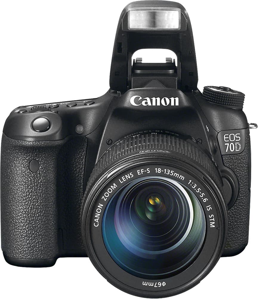 Best Buy: Canon EOS 70D DSLR Camera with 18-135mm IS STM Lens Black 8469B016