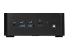 Front. MSI - MSI Cubi NUC 1M Mini PC, Intel Core 5 120U, Thunderbolt 4, Dual 2.5G LAN, 4 USB, 4K Support (No RAM/Storage).
