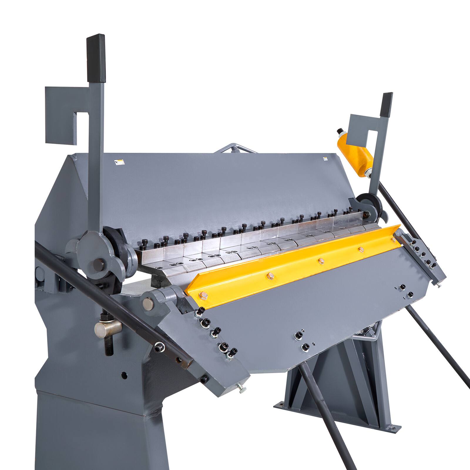 Alt View 5. VEVOR - Box and Pan Brake, 48 in Sheet Metal Bending Brake, 12-Gauge Mild Steel Capacity, 0-135 Degree Adjustable - Grey.