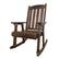 Front. Fortune Candy - Wooden Patio Rocking Chair with Comfortable Backrest and Deep Contoured Seat, for Both Outdoor and Indoor - Deep Brown.