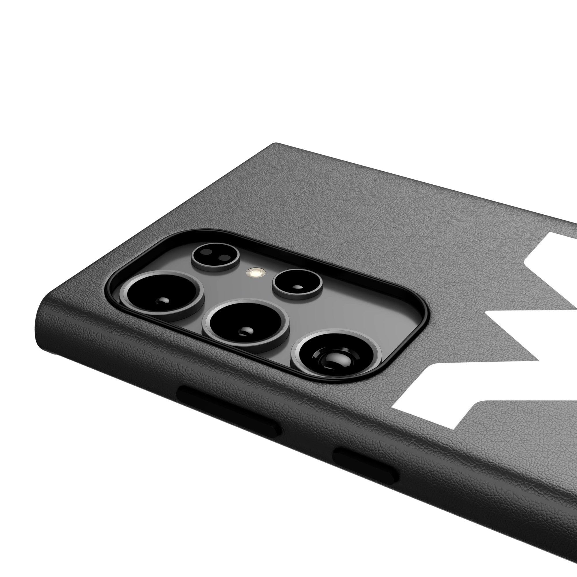 Alt View 3. Keyscaper - West Virginia Mountaineers Text Backdrop Galaxy Magnetic Bump Case - S25 - Black.