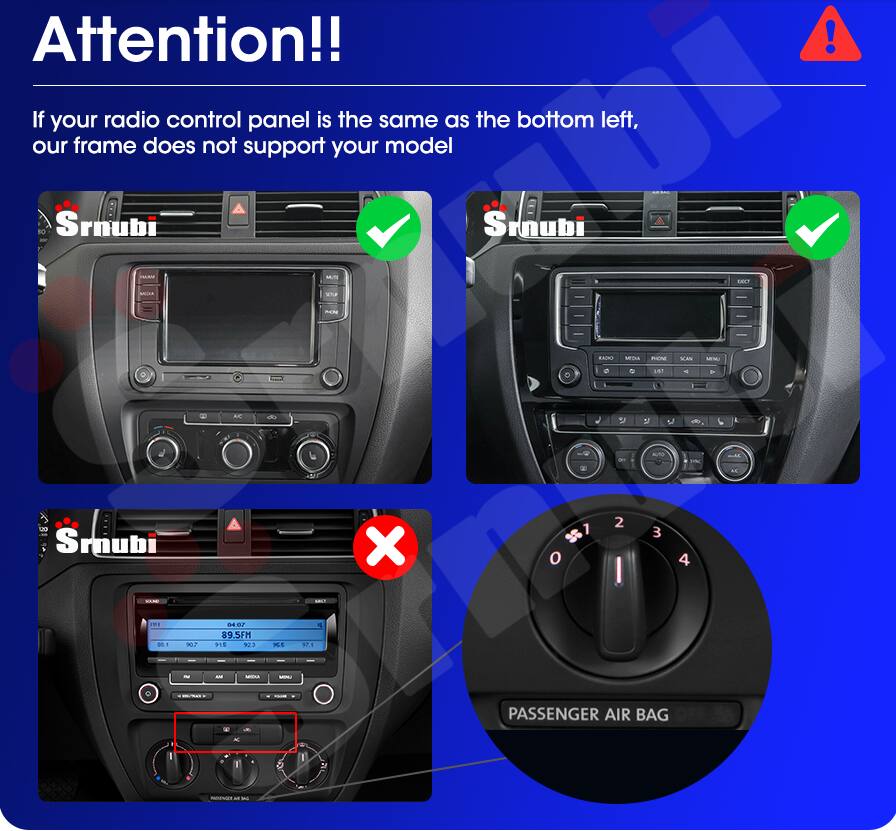Attention!!  
If your radio control panel is the same as the bottom left, our frame does not support your model
