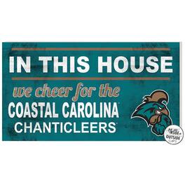 Jardine - Coastal Carolina Chanticleers 11'' x 20'' Indoor/Outdoor In This House Sign - Teal