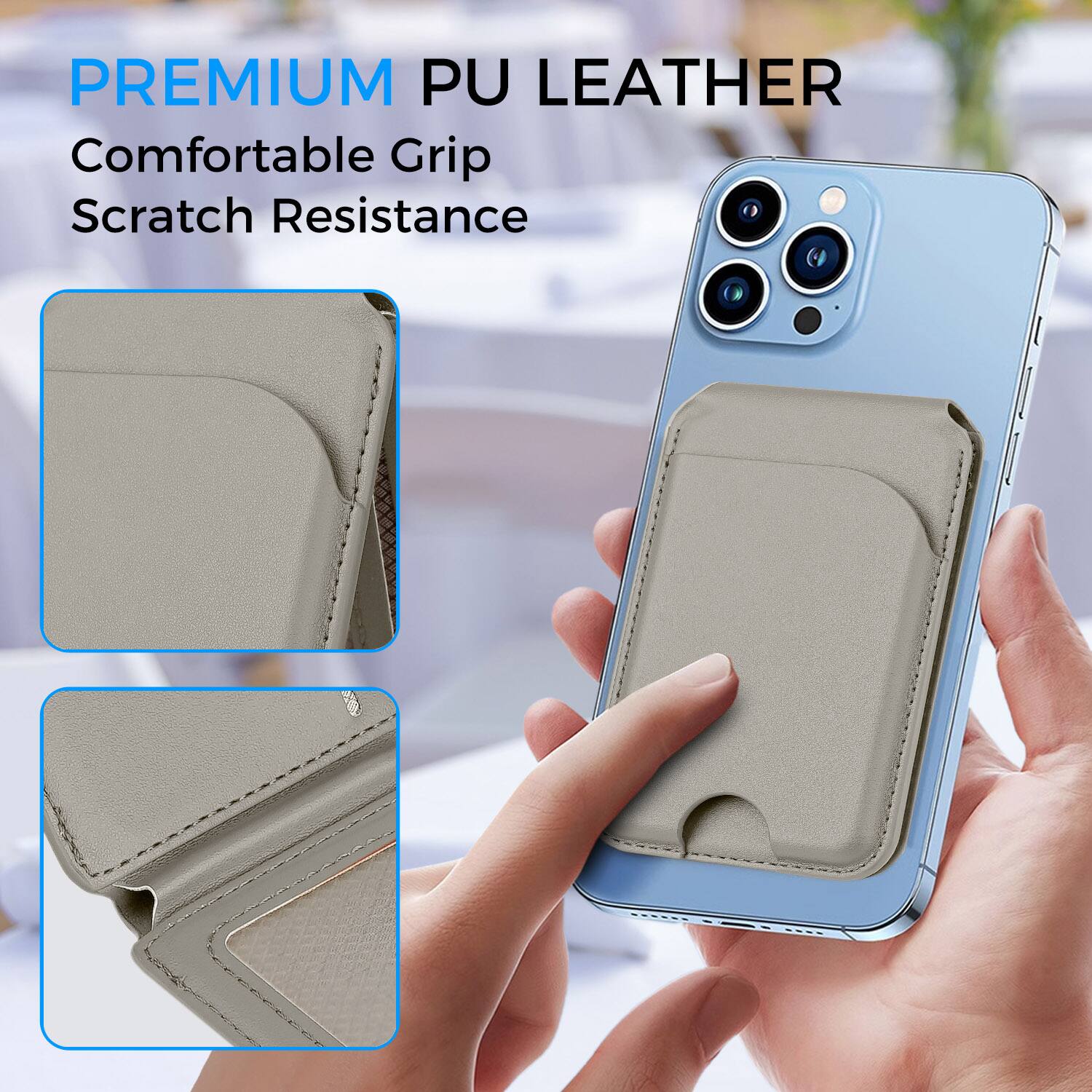 PREMIUM PU LEATHER  
Comfortable Grip  
Scratch Resistance