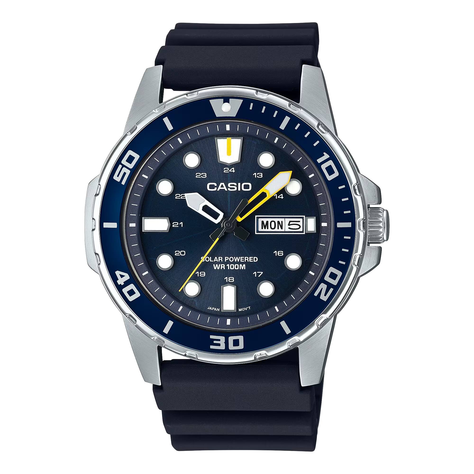 SO 40  
22 21 20 I  
23 CASIO 24 13 10 14 MON 5 16 SOLAR POWERED WR 100M 19 17 18 JAPAN MOV'T 20 I 30