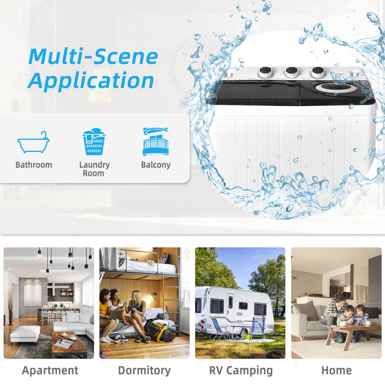 Multi-Scene Application

- Bathroom
- Laundry Room
- Balcony
- Apartment
- Dormitory
- RV Camping
- Home