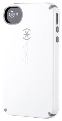 Front Standard. Speck - CandyShell Case for Apple® iPhone® 4 and 4S - White/Charcoal.