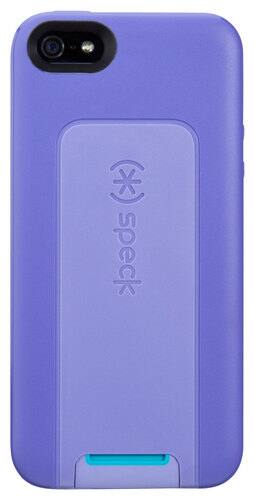 Front Standard. Speck - SmartFlex VIEW Case for Apple® iPhone® 5 - Grape Purple/Lavender Purple/Blue.