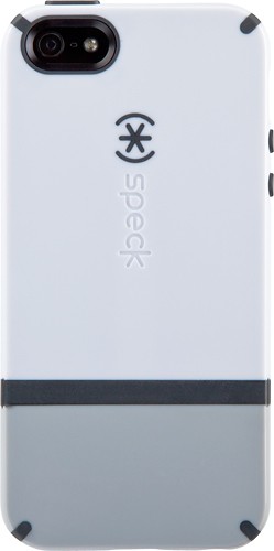  Speck - CandyShell Flip Case for Apple® iPhone® 5 - White/Pebble Gray/Charcoal Gray