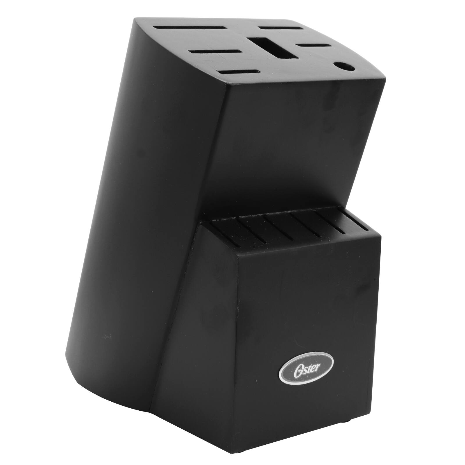 Alt View 2. Oster - Oster Wellisford 14 Piece Stainless Steel Cutlery Set with Black Rubber Wood Block - Black and Silver.