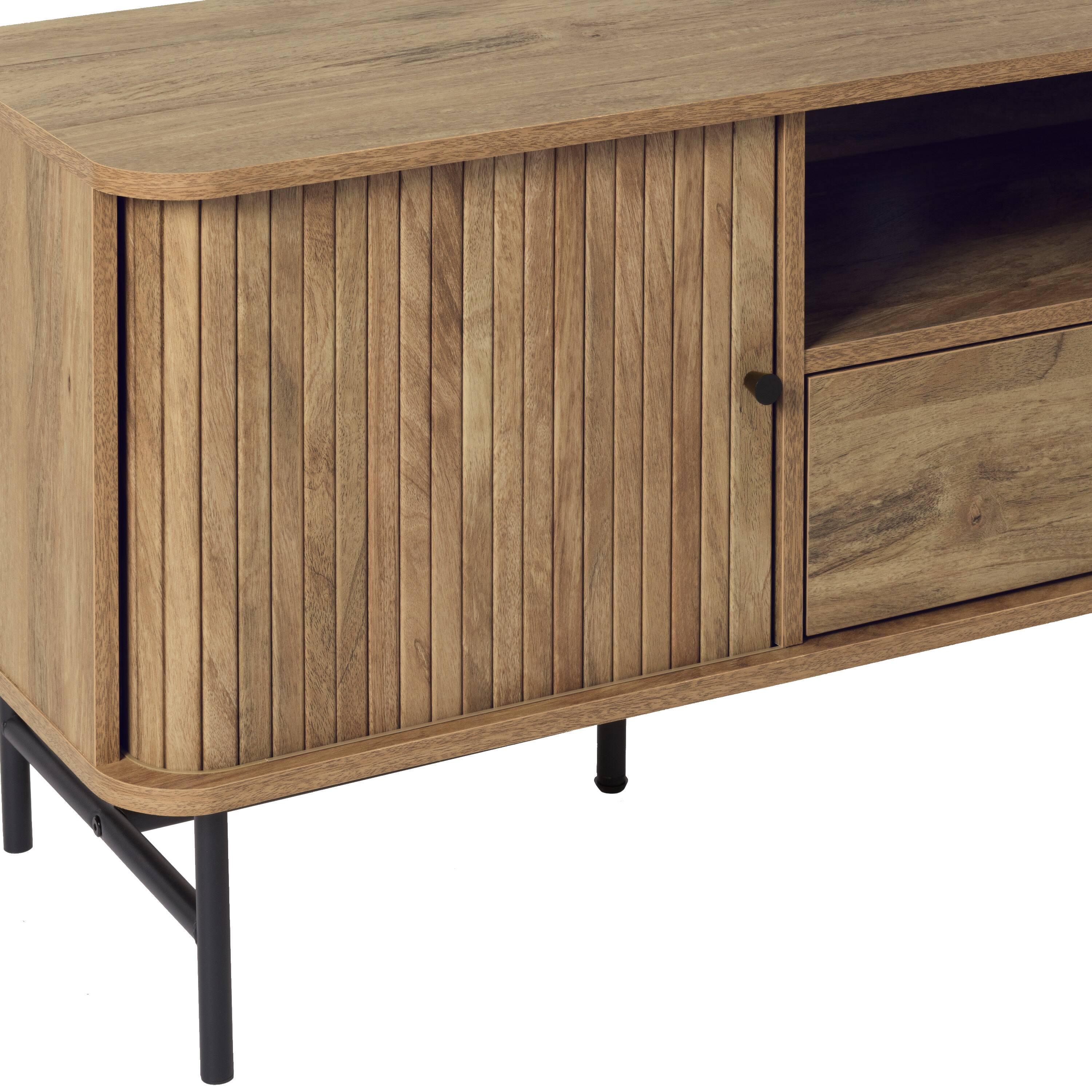 Alt View 32. CorLiving - Hikari Collection Media Console TV Stand with Cabinets for Most TV's up to 75" - Light Wood.