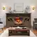 Left. Mondawe - 60" Electric Fireplace Entertainment Center With Door Sensor - Brown.